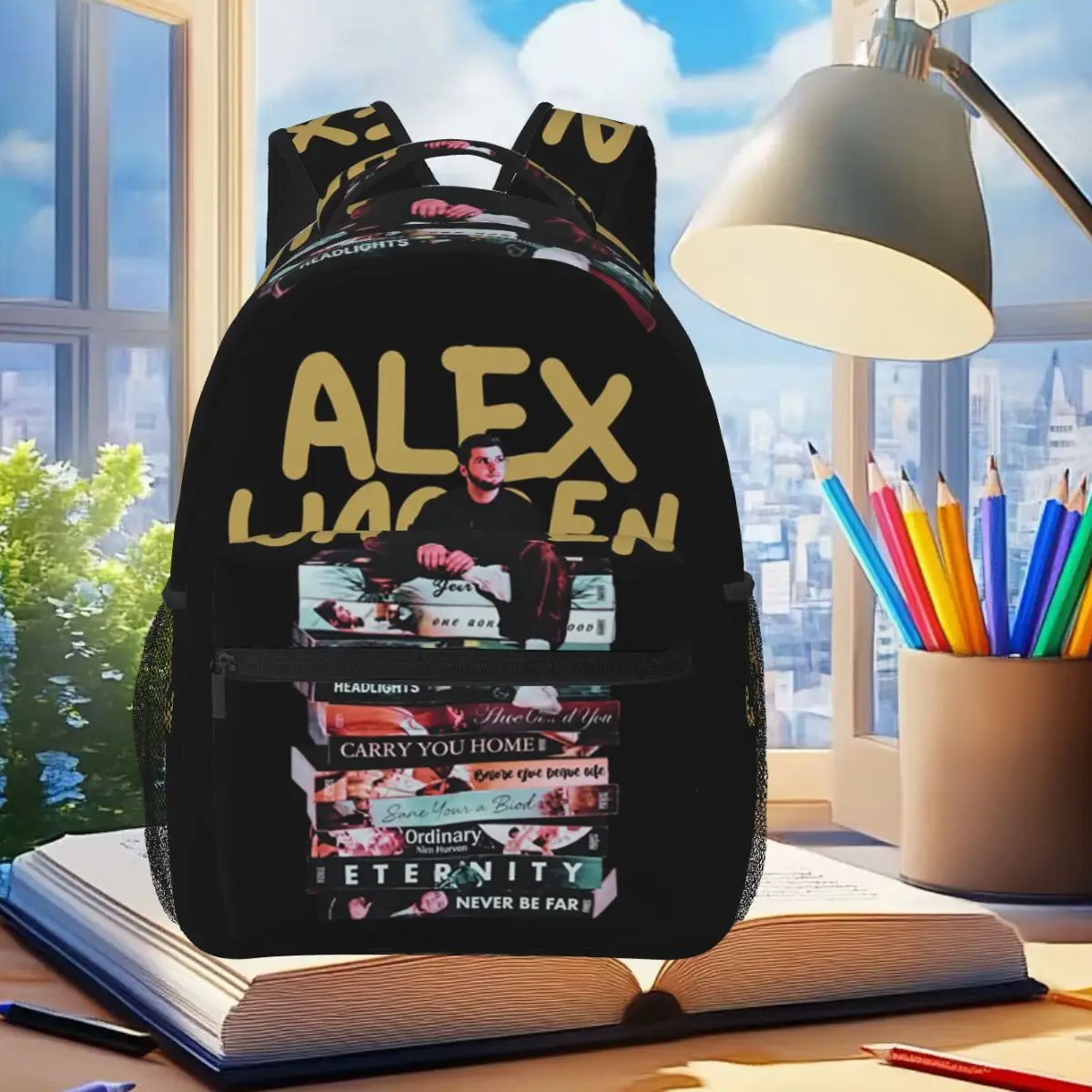 Singer Alex Warren Album Poster Graphic Backpack Student Boys Girls BookBag Children School Bag Shoulder Bags for Men Women