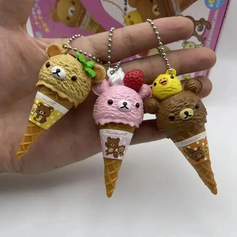 Rilakkuma Ice Cream Blind Box - 6pc Mini Dessert Figures, Kawaii