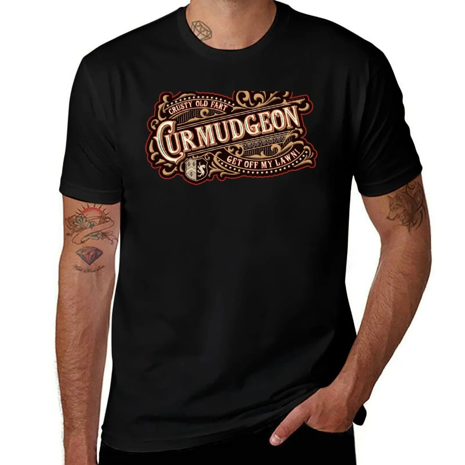 Curmudgeon - Crusty Old Fart - Get Off My Lawn! T-Shirt essential t shirt customs design your own plain black t shirts men