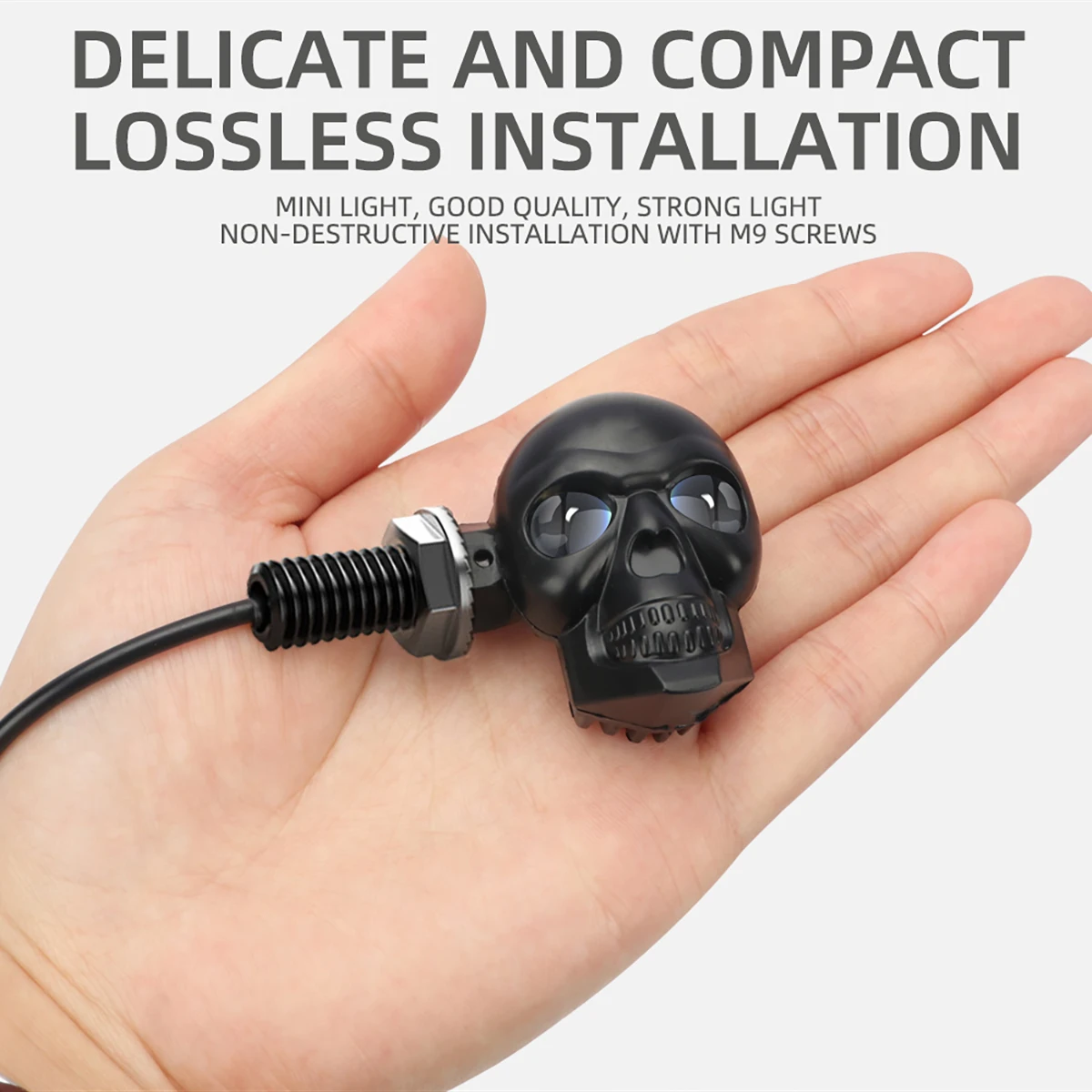 Mini Led Skull Motorcycle Turn Signal Light Blinker Indicators Turn Signal Lamp for Honda Yamaha Kawasaki Honda Dirt Street Bike - view 2