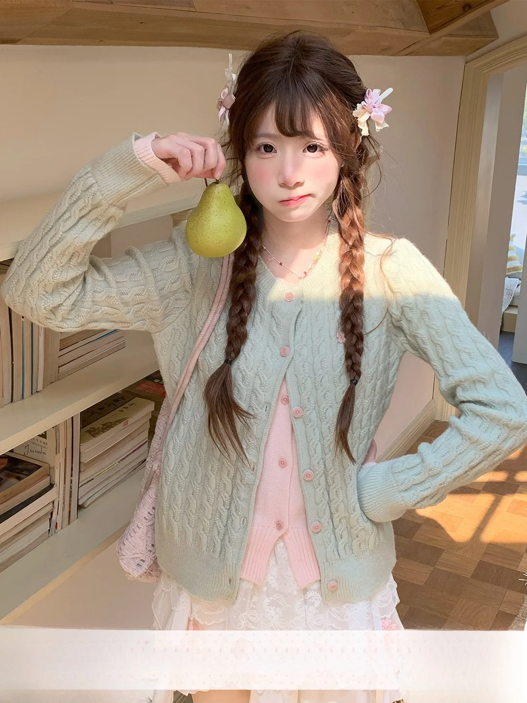 

Весенний антивозрастной комплект Sinsingirl: легкий кардиган и юбка, модный женский наряд