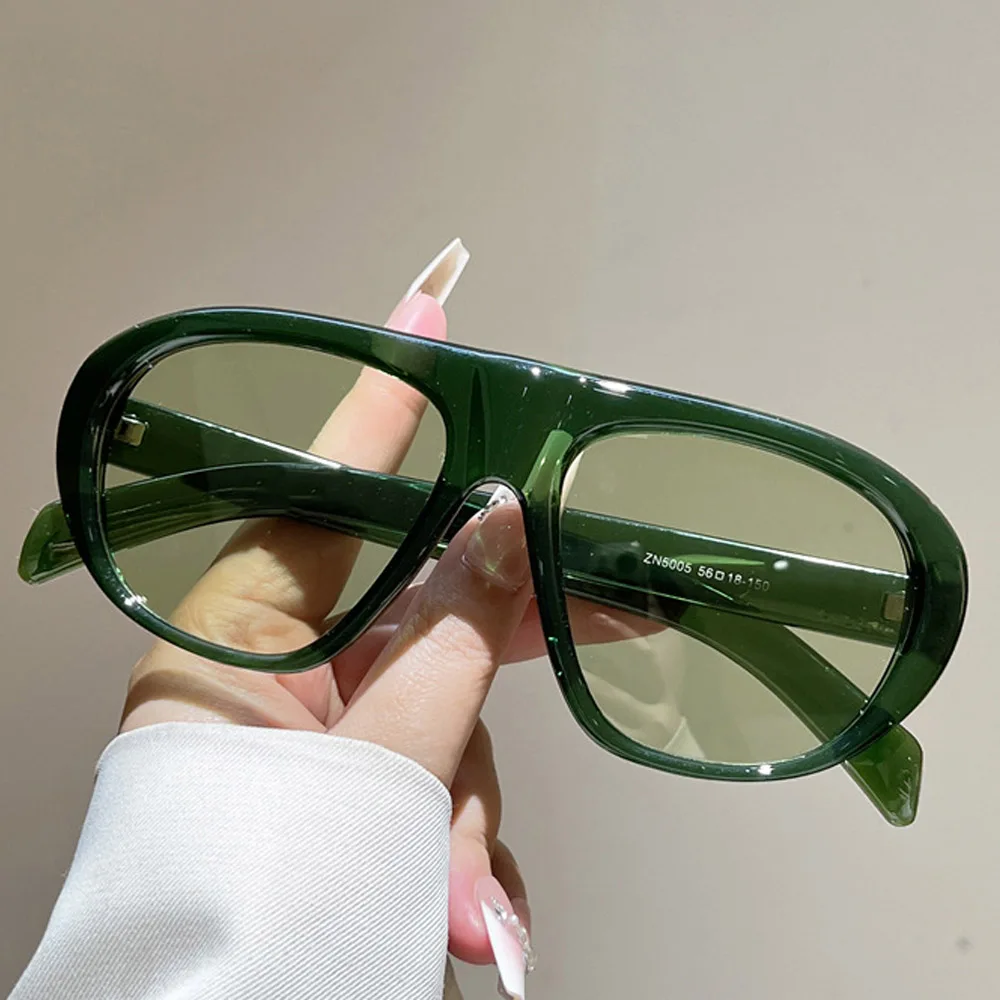 New Fashion leopard Gradient Oval Sunglasses for Women Vinta