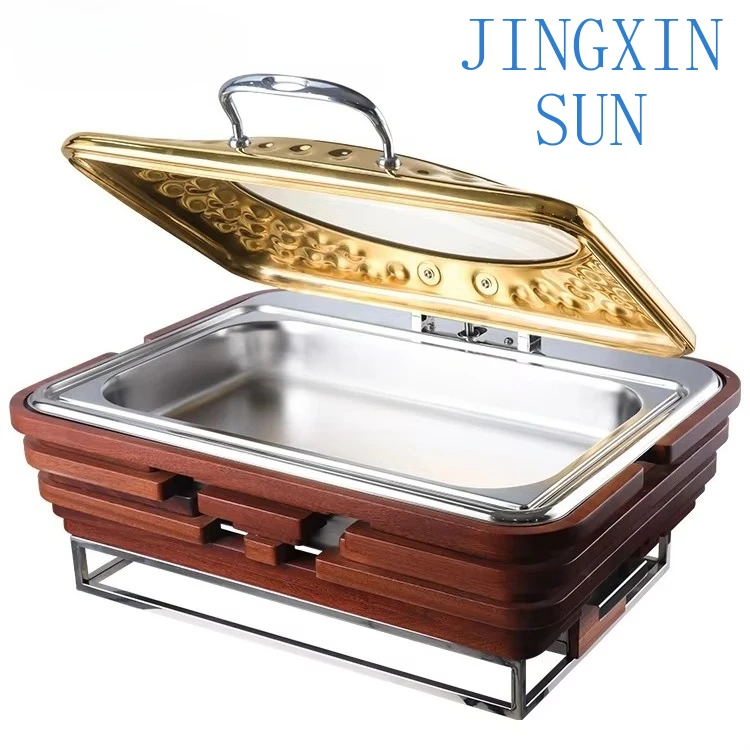 Royal Hammered Chafing Dish for Huadison Other Hotel Restaurant Supplies Gold Luxury Buffet Warmer for Catering Events