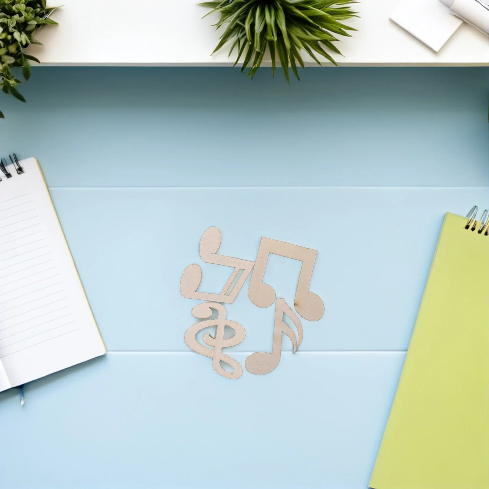 Tranches de notes musicales en bois non peintes, artisanat de bricolage pour enfants, fournitures artistiques, décorations Graffiti, pièces en bois sur le thème musical