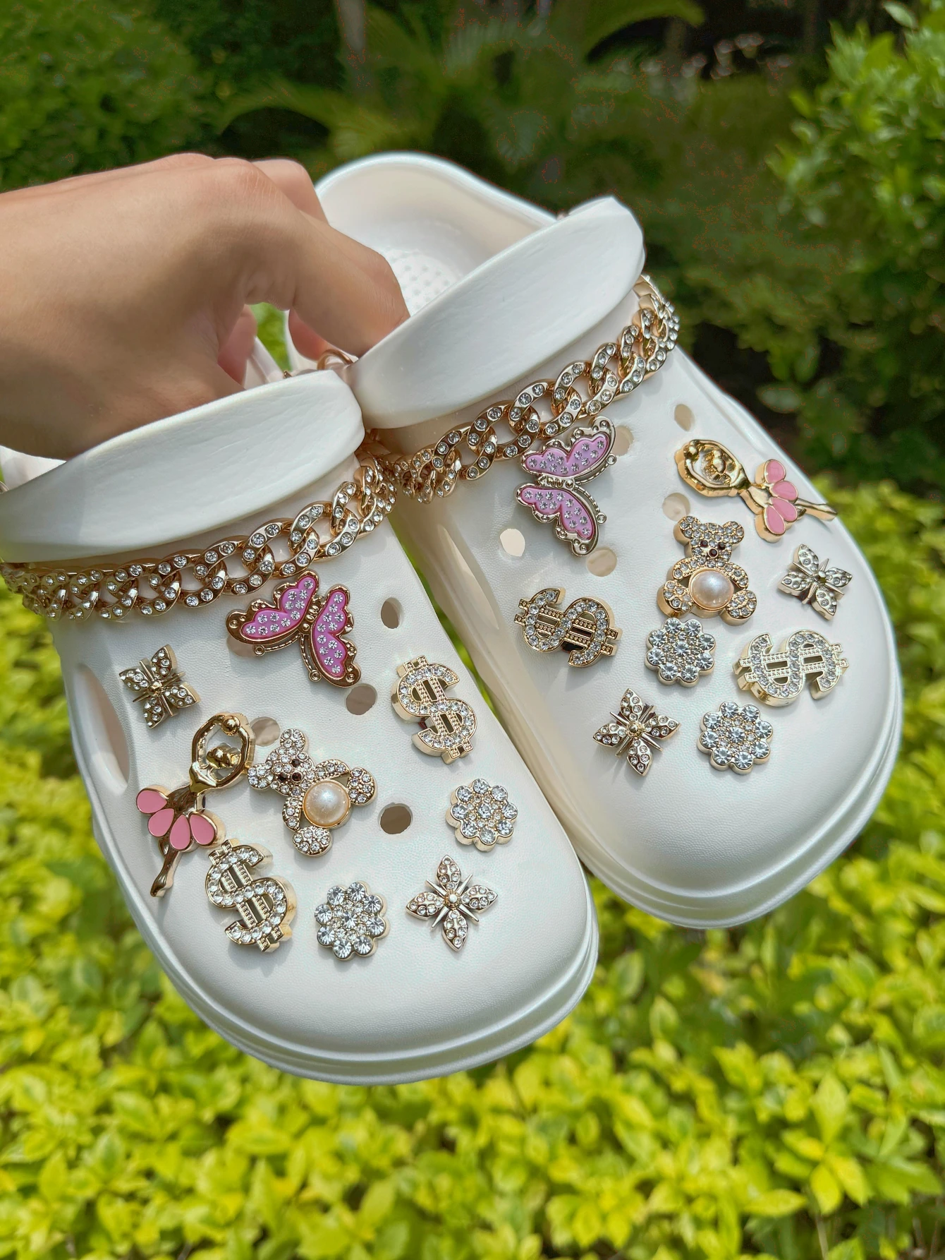 

20 cute ballet girl bear butterfly US dollar shoe buckles, DIY decorative buckles, suitable for sandals and beach bags