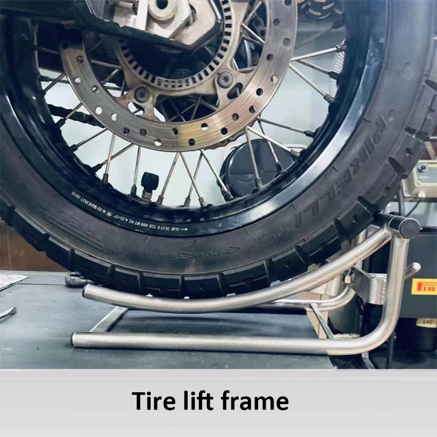 الفولاذ المقاوم للصدأ دراجة نارية الإطارات الخلفية استبدال جهاز مساعد صيانة أداة رفع آلة لرفع الإطار