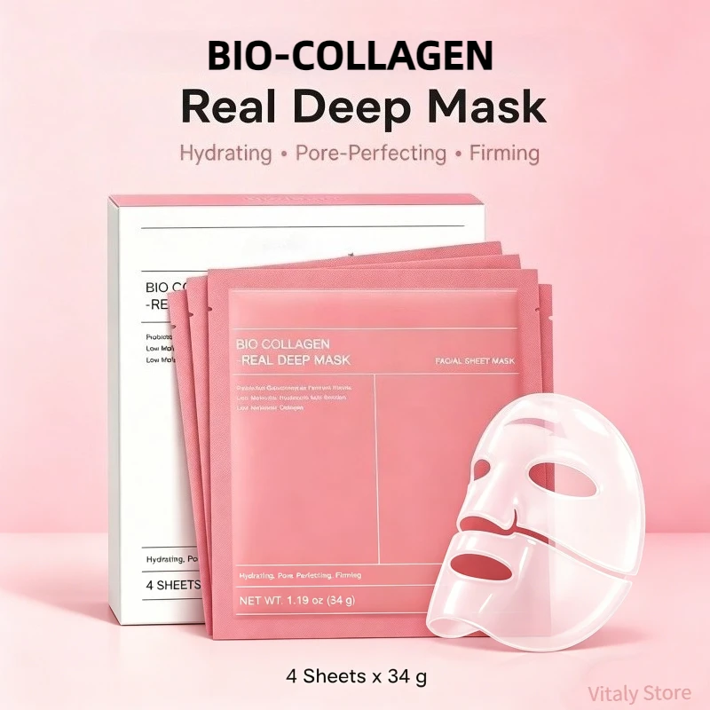 mascara-facial-coreana-bio-collagen-real-deep-overnight-hydrogel-mascaras-faciais-4-unidades-cuidado-dos-poros-hidratacao-profunda-beleza-e-cuidado-facial