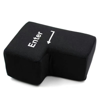 Big USB Enter Key Vent Pillow Soft Computer Button Return Key Decompression Pillow Stress Relief Toy Enter Button Black