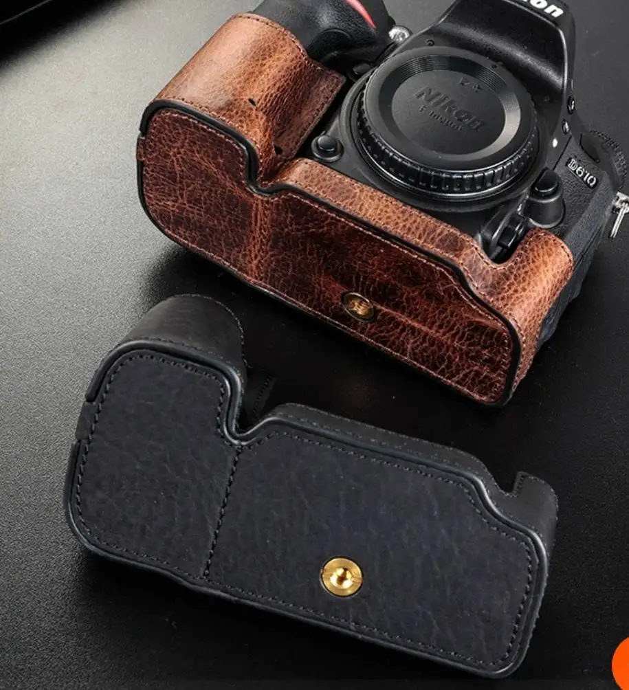 

handwork Photo Camera Genuine leather cowhide Bag Body BOX Case For nikon d850 D850 Protective sleeve box base