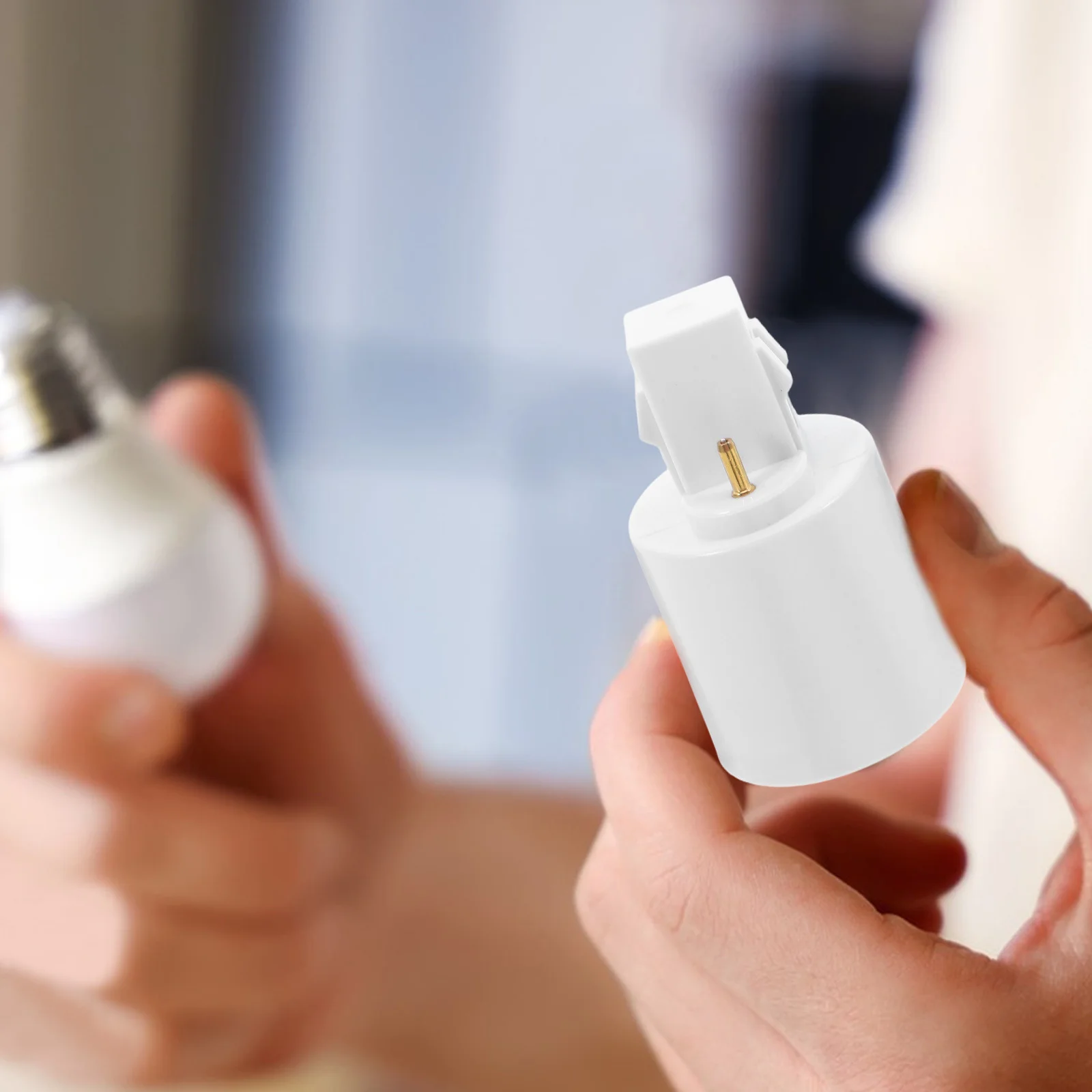 4 قطعة Gx23 إلى E27 قاعدة مصابيح حامل محول المدمجة التوصيل اللعب لمبة محول مادة Pbt دائم للإضاءة مكتب المنزل #2