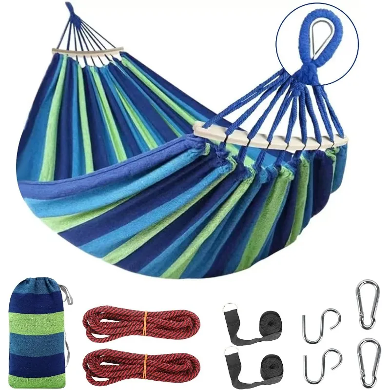 

Durable Hammocks 660 Lbs Capacity, Camping Essentials Hiking Gear Accessories Max 2 X Tree Straps & Carabiners &