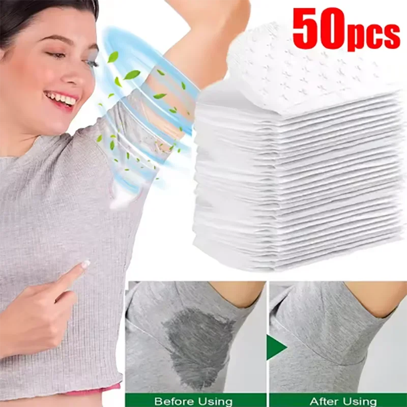 10/100Pcs Disposable Underarm Armpit Sweat Pads Sweat-absorbing Patch Summer Deodorants Non-woven Pads Breathable Ultra-thin