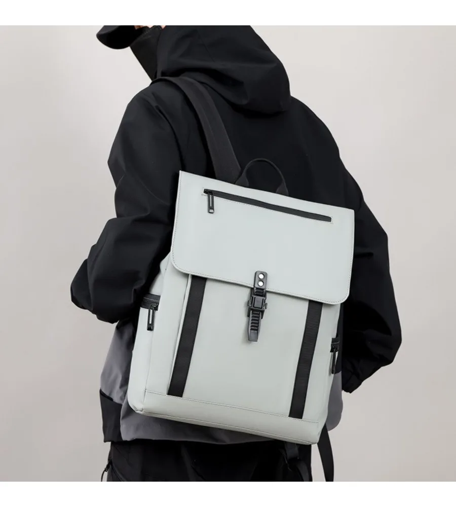 Men's Flip Student School Bag Trendy Cool Versatile Commuter Computer Bag Sports Backpack