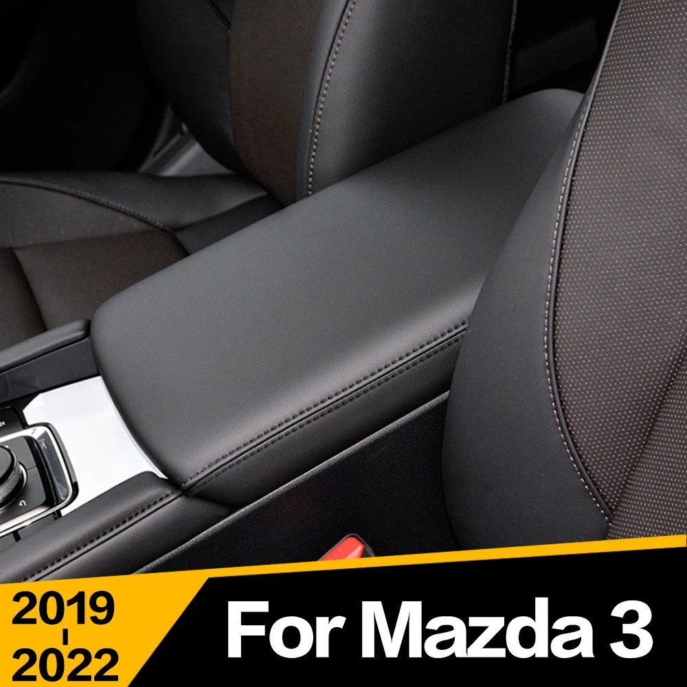 1Pcs Car Armrests Box Cover Central Control Decorative Trim Decoration Interior Auto Accessories For Mazda 3 2019 2020 2021 2022