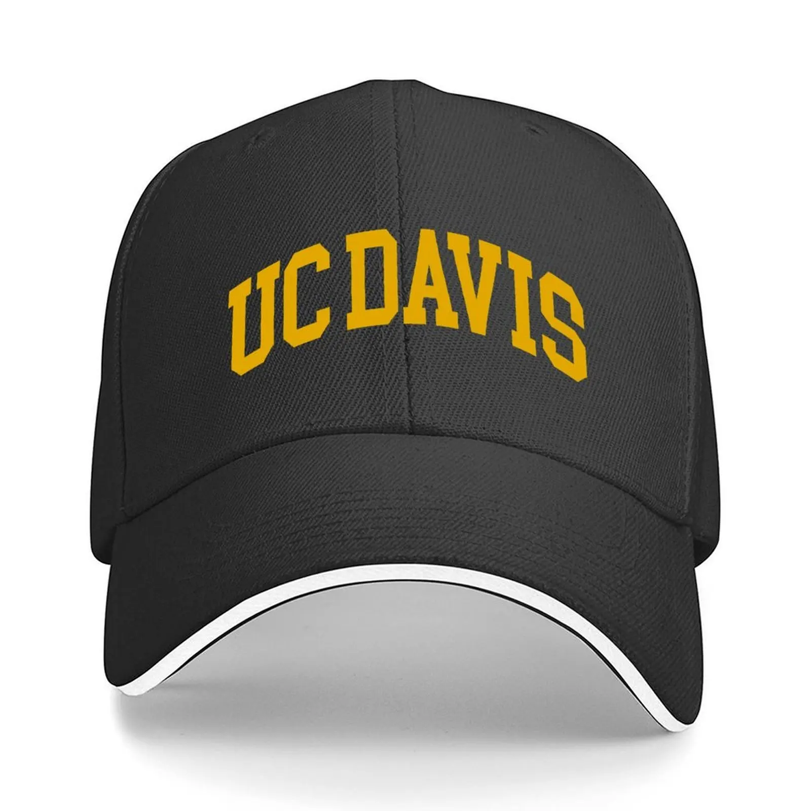 

uc davis - college font curved Baseball Cap fishing hat summer hat tea Hat Man Luxury Women Caps Men's