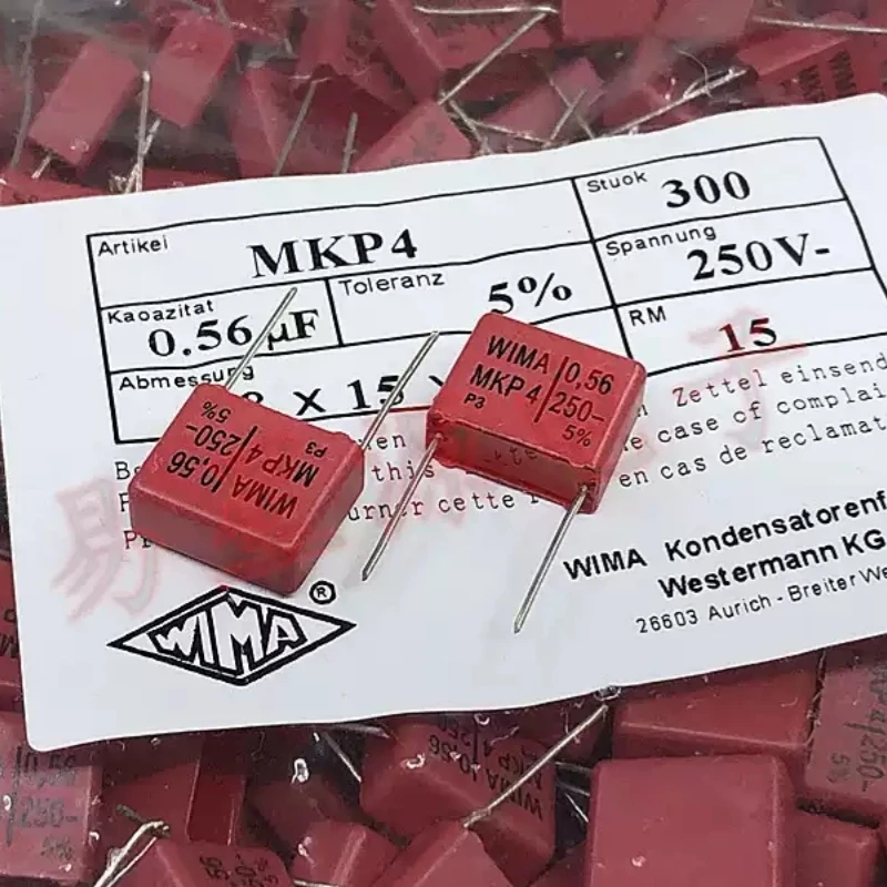 Новый импортный аудиоконденсатор Weima WIMA 250V564 560NF MKP4, 0.56 мкФ, 250В, для аудиофилов
