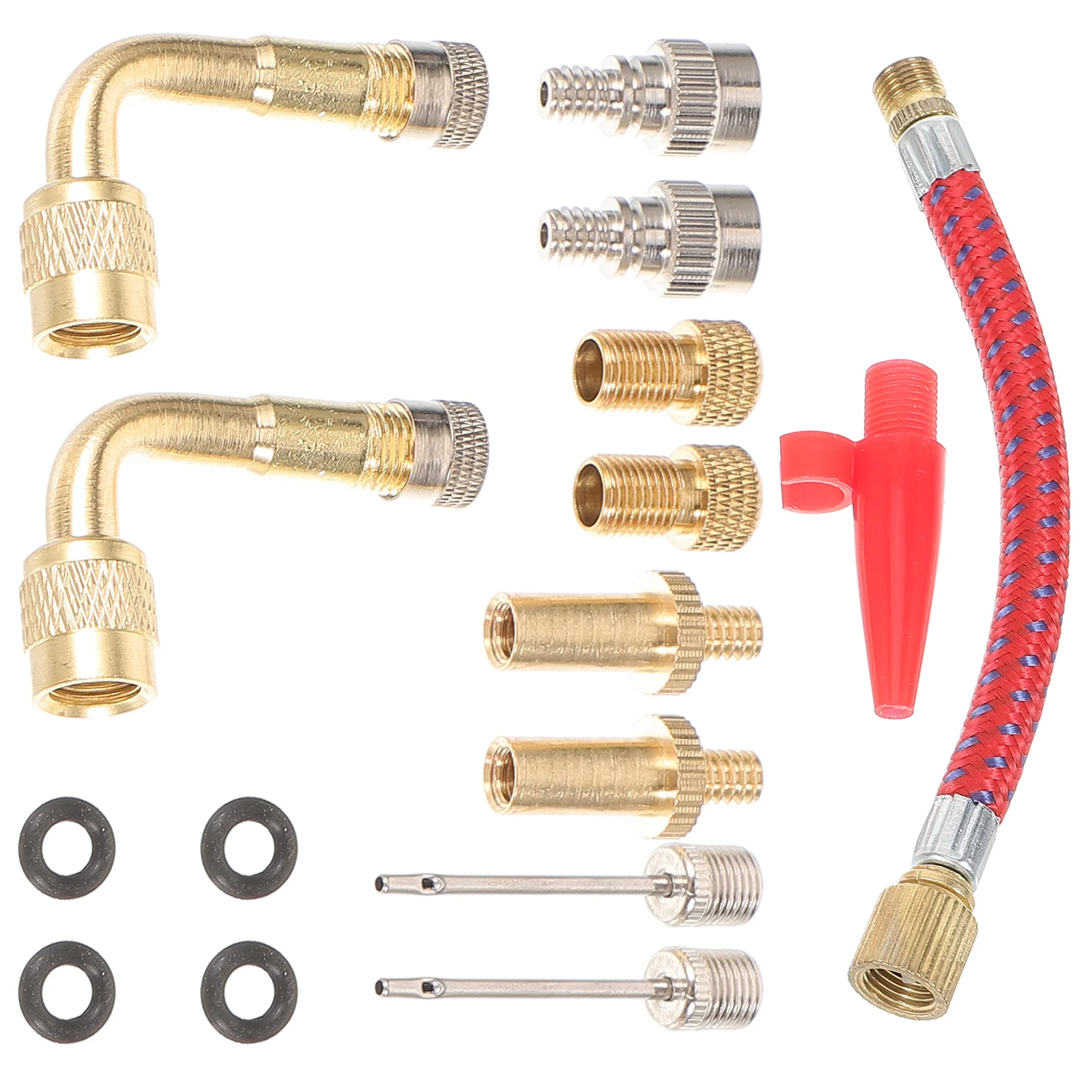 Bike Valve Adapter Kit Ball Pump Needle Inflation Tool Bicycle Tire Connector Air Compressor Accessory Pump Needle