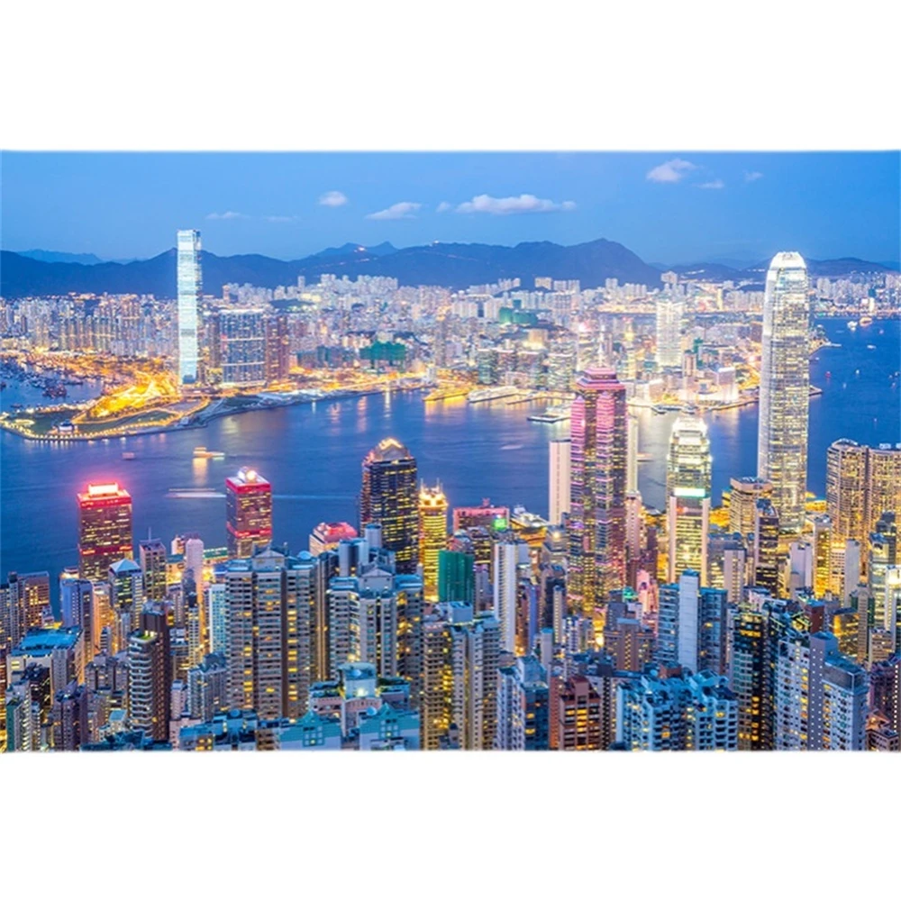 custom City night scene wallpaper extension space photo TV background wall paper bar office restaurant 3D mural wall stickers image 5