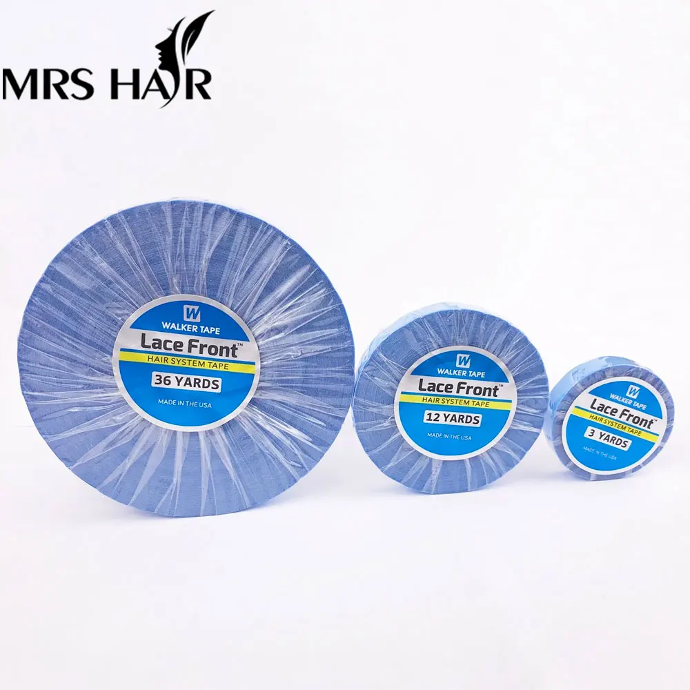 0.8cm Blue Lace Front Support Tape Double Sided Adhesive Hair Extension Tape For Tape Extension/Toupee/Lace Wig