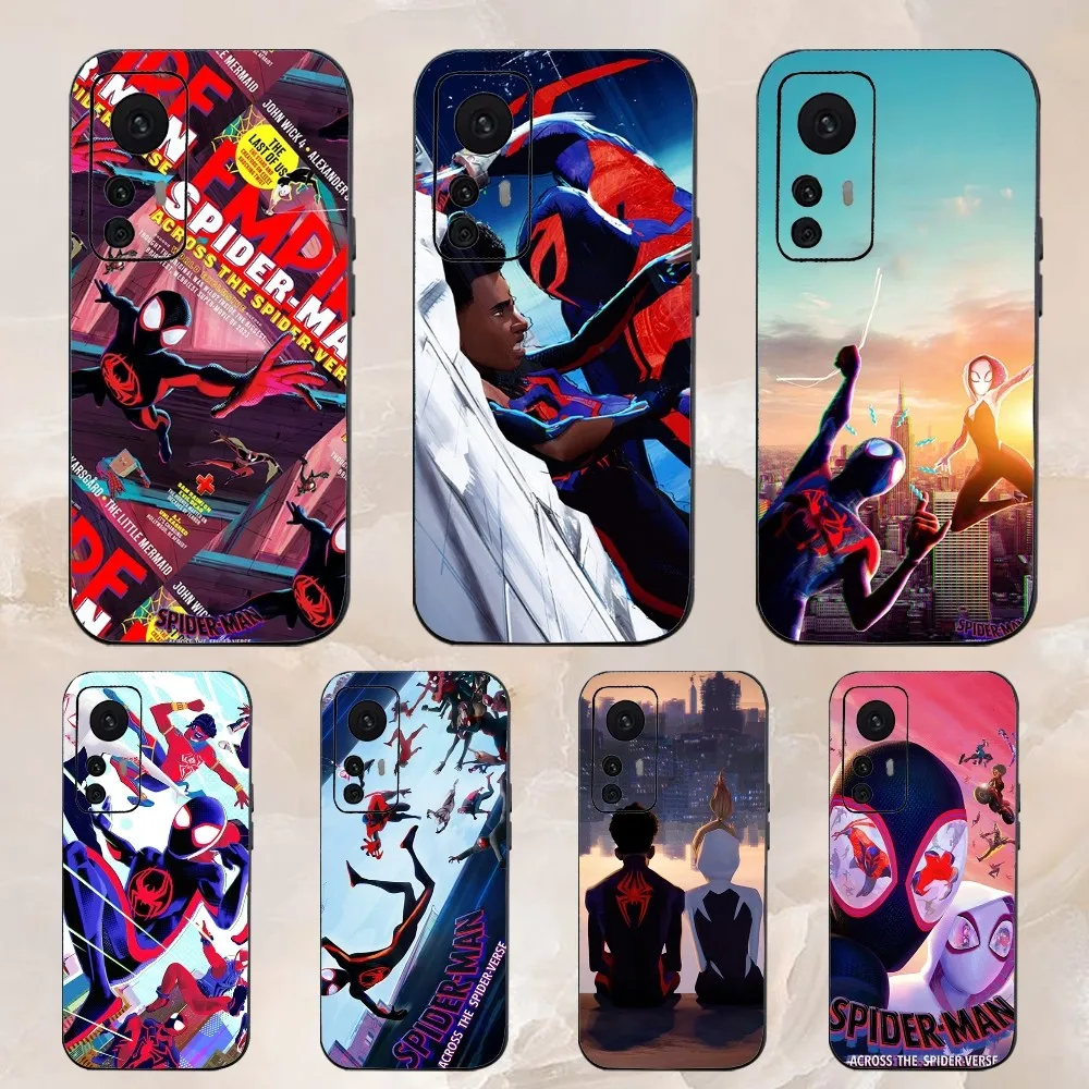 S-Spider Man Across Phone Case For Xiaomi 11 Redmi Note 11 5G 8T 9A 9 10T Note8Pro Note9 12SUltra Black Case