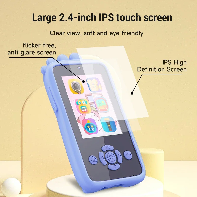 Crianças mini dos desenhos animados smartphone câmera brinquedos multifuncional máquina de jogo e lanterna brinquedos câmera educação precoce brinquedos presente