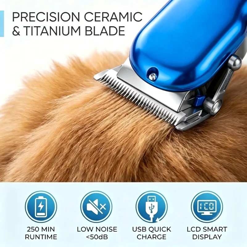 Профессиональный набор для гру – обзор и цена Cordless Dog Clippers Low Noise Grooming