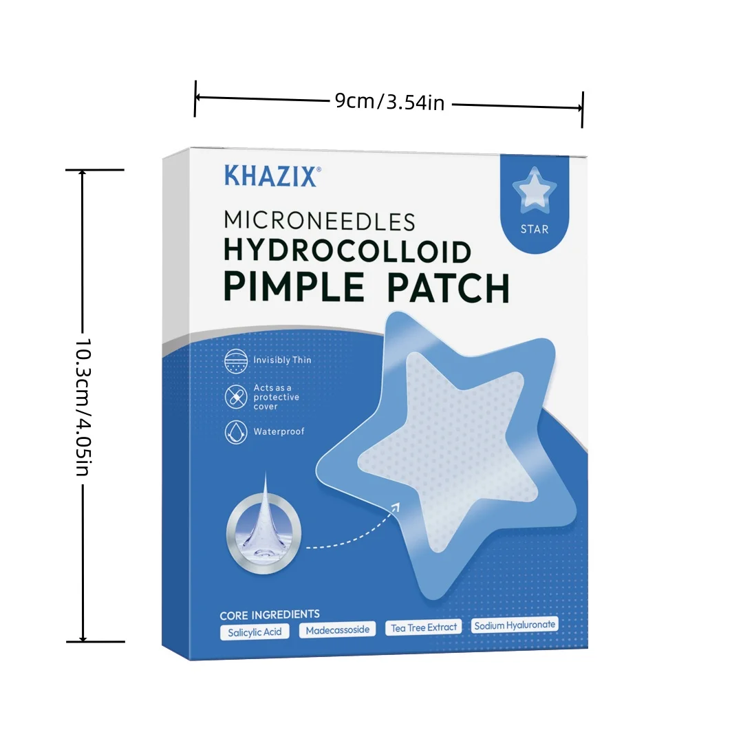80PCS Hydrocolloid Colorful Star-shaped Acne Patch | Anti-allergy Makeup-protecting Patch | Comes with 5PCS Cleaning Cotton Pads