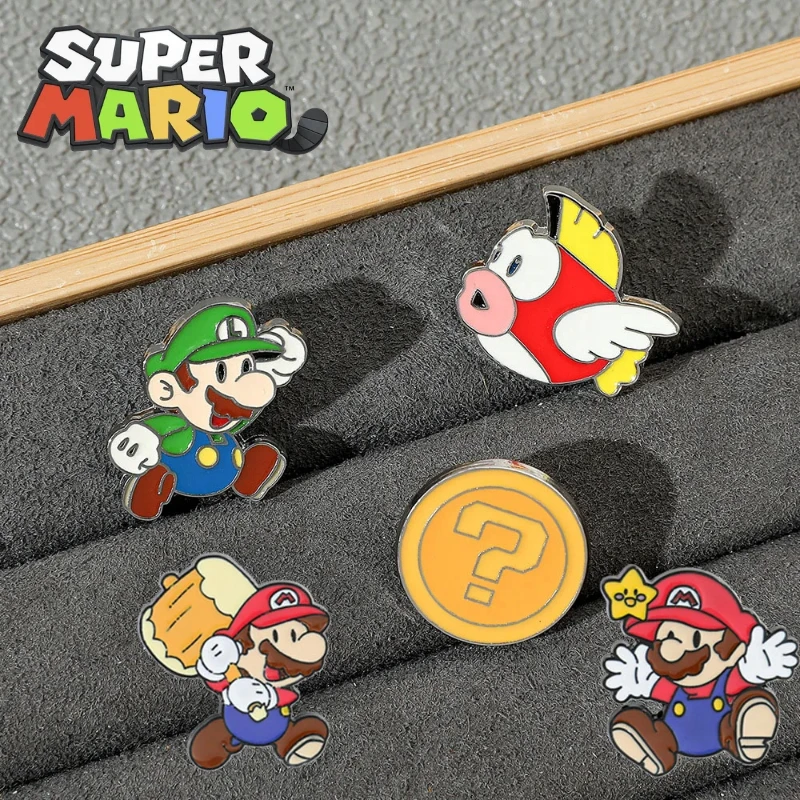 

Super Mario Brooch Anime Cartoon Luigi Brothers Accessories Personality Creative Metal Badge Pin Clothing Decorative Accessories