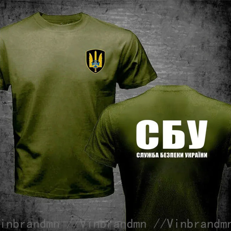 Camiseta militar de las fuerzas especiales de Ucrania para hombre, camisa con estampado verde del ejército, Spetsnaz, Alpha Group, nueva moda de verano