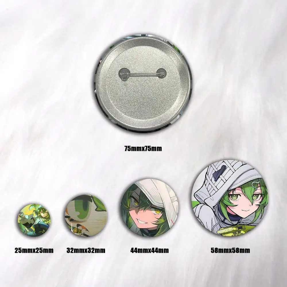 Anime Game Arknights Endfield Fluorite Badge Tinplate DIY Backpack Clothing Accessories Jewelry Pins