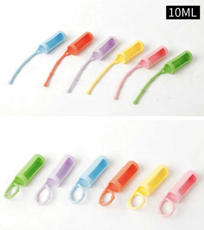10Pcs Silicone Essential Oil Protective Cases for 5ml 10ml 15ml Essential Oil Case for DoTERRA Carrying Roller Bottle Organizer