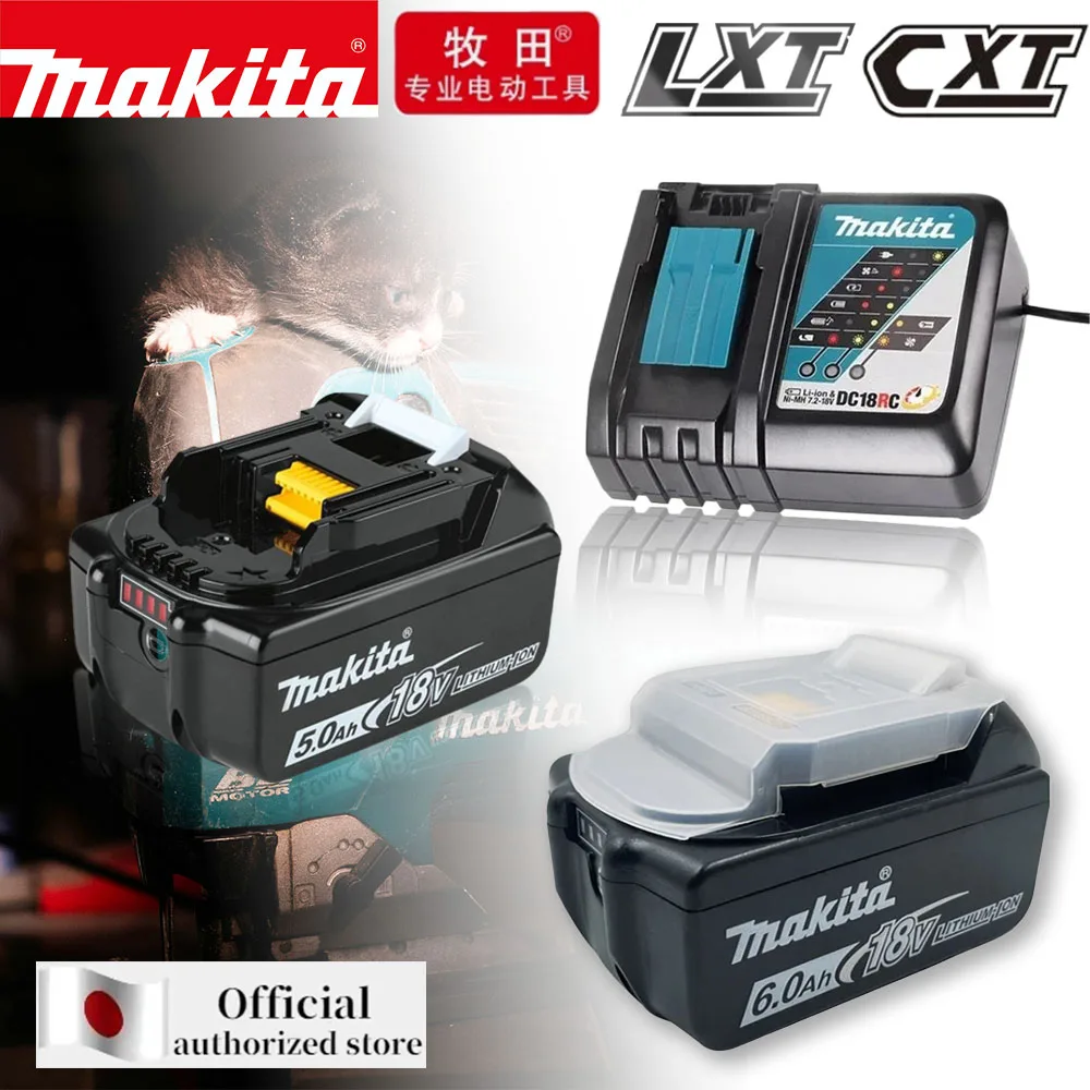 

Makita 18V Li-ion Replacement Battery 6AH 18AHLXT BL1860B BL1860 BL1850 BL1830 DHP482RFX9 BL1815 LXT400 for Cordless Drills