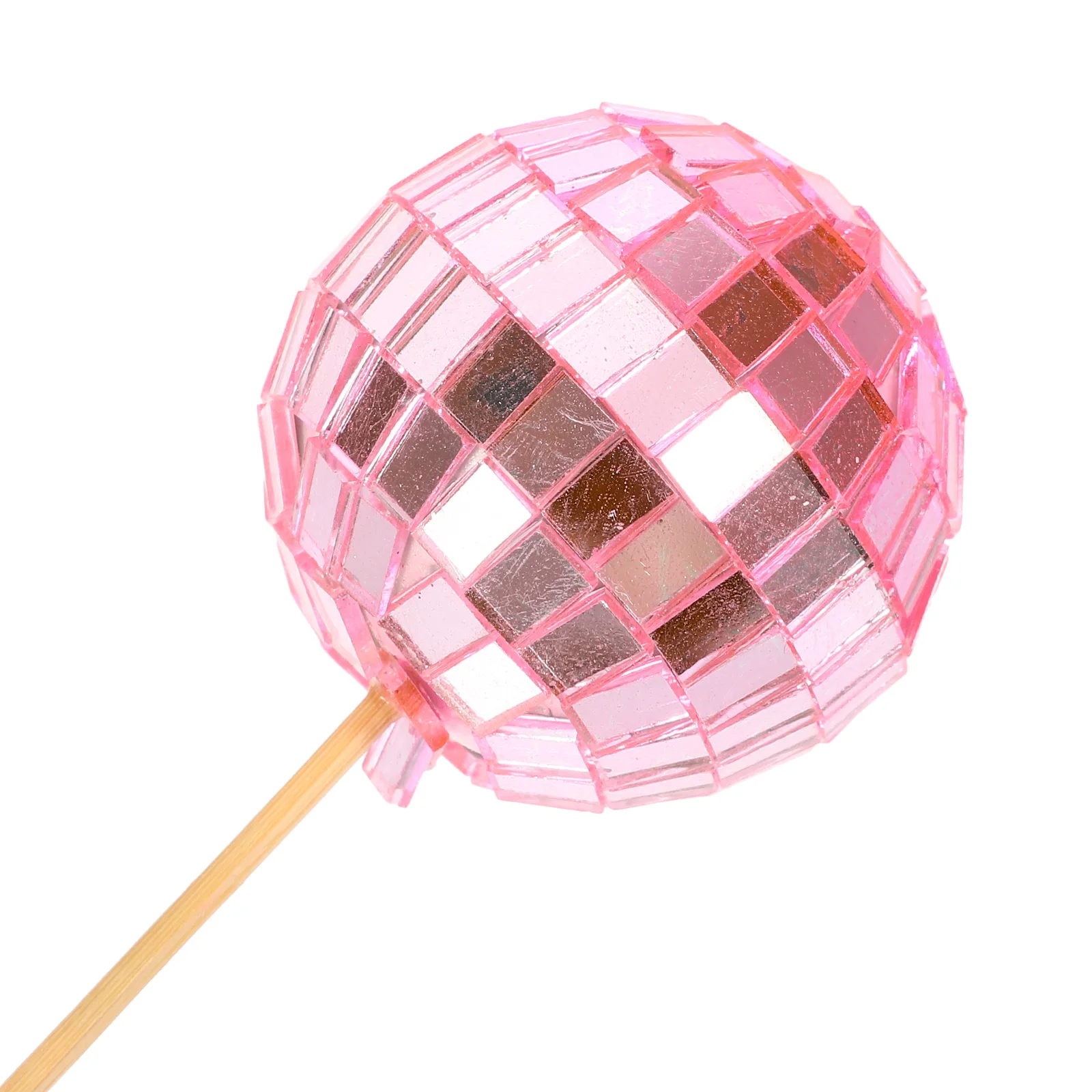 

24pcs Mirror Ball Cake Picks Bamboo Material Light Weight Cupcake Toppers Disco Party Favors Cake Inserts Birthday Wedding