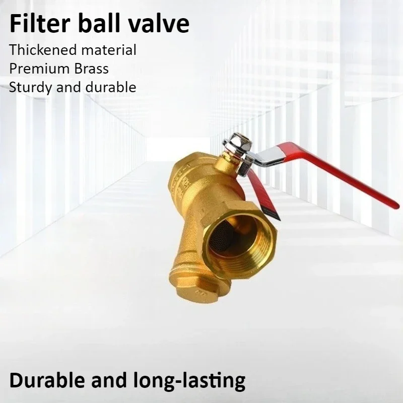 yesBrass Y-shaped Filter Valve with Handle 1/2 