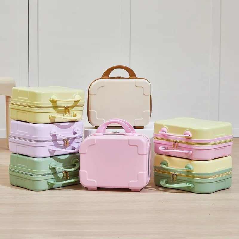 Waterproof Suitcase Additional Bag for Women 14-inch Boarding Light Portable Tie Rod Small Fresh Cosmetic Case Stowable Boarding