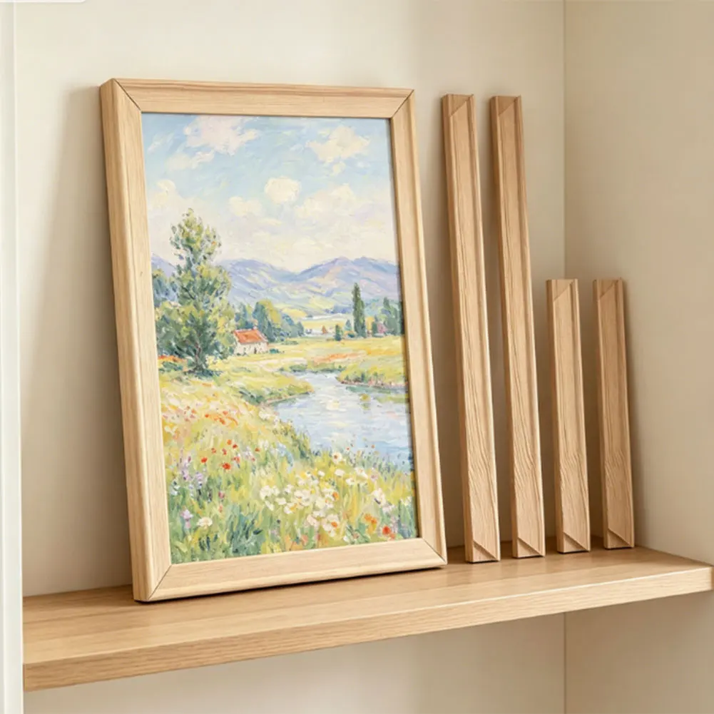 20/30/35cm DIY Oil Painting Frame Tenon Structure Solid Wood Inner Picture And Poster Frame With Screws Home Office Decoration