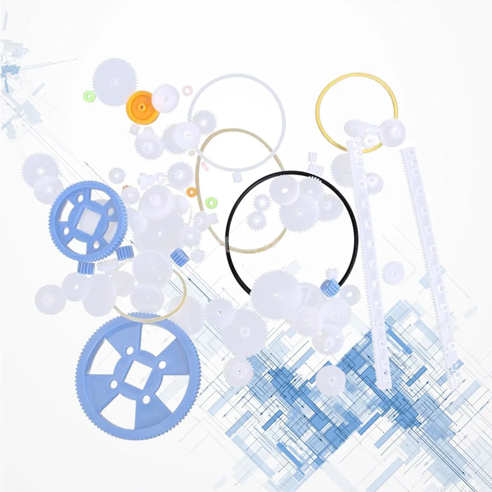 80Pcs Professional Gear Assortment Set Lightweight Plastic Gears for DIY Mechanical Models and Small Production