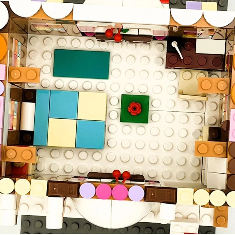 934 ELEMENTY MOC Personalizowany Domek z Piernika Modularny Alternatywny Model Budowy z Klocków Model 40809 Zestaw do Samodzielnego Montażu Prezent