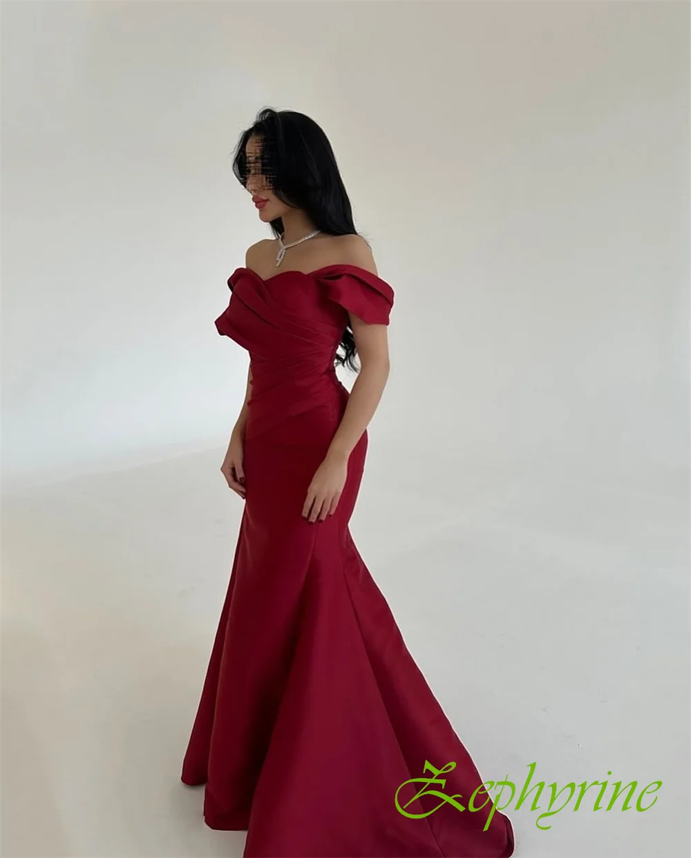 Customized Elegant Satin Strapless Evening Dress Exquisite Mermaid Prom Dresses High Quality Special Occasion Gowns