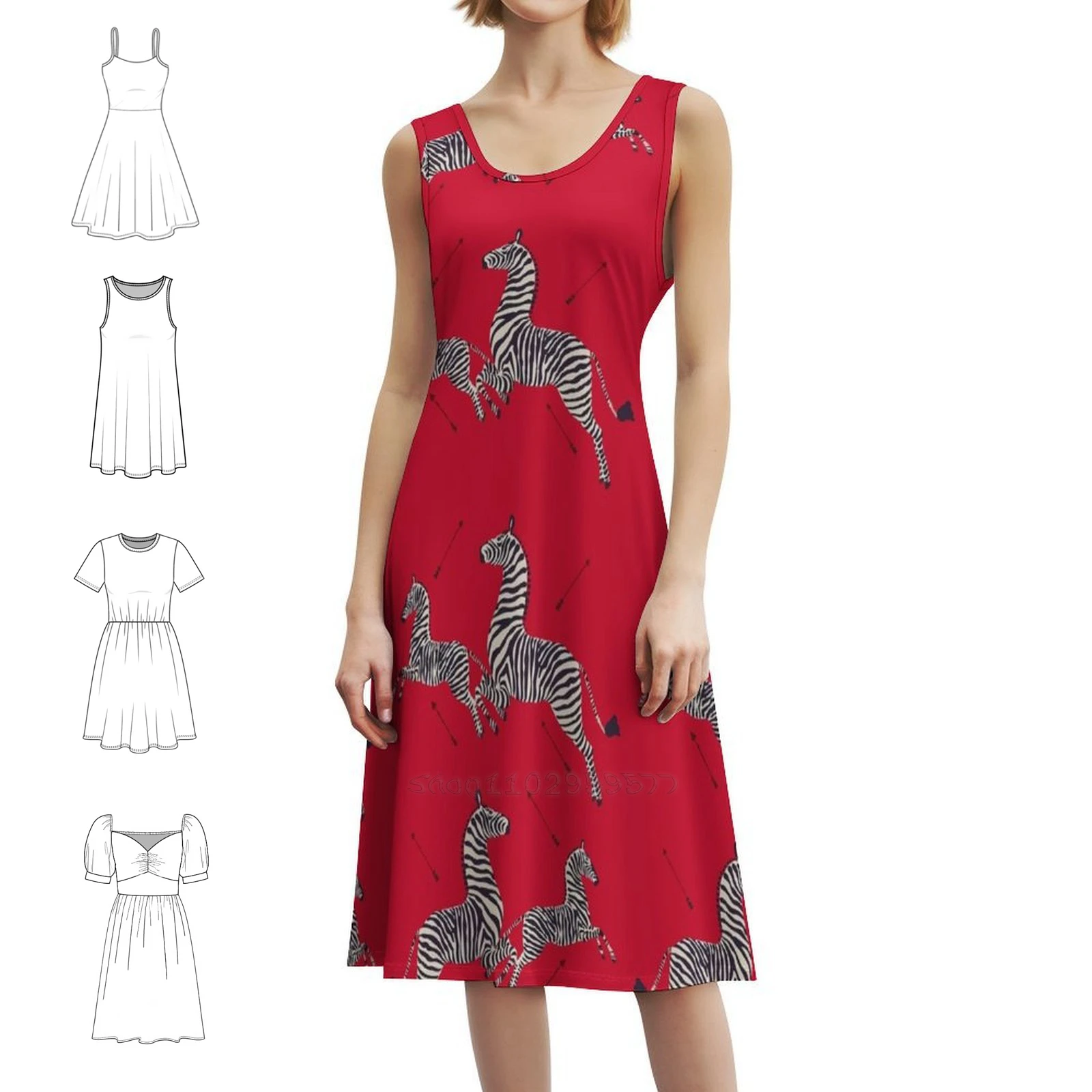 

Scalamandré (красное) / Королевское шикарное платье в стиле бохо, элегантное модное пляжное свадебное платье Scalamandré Patron Cebra Wes Anderson