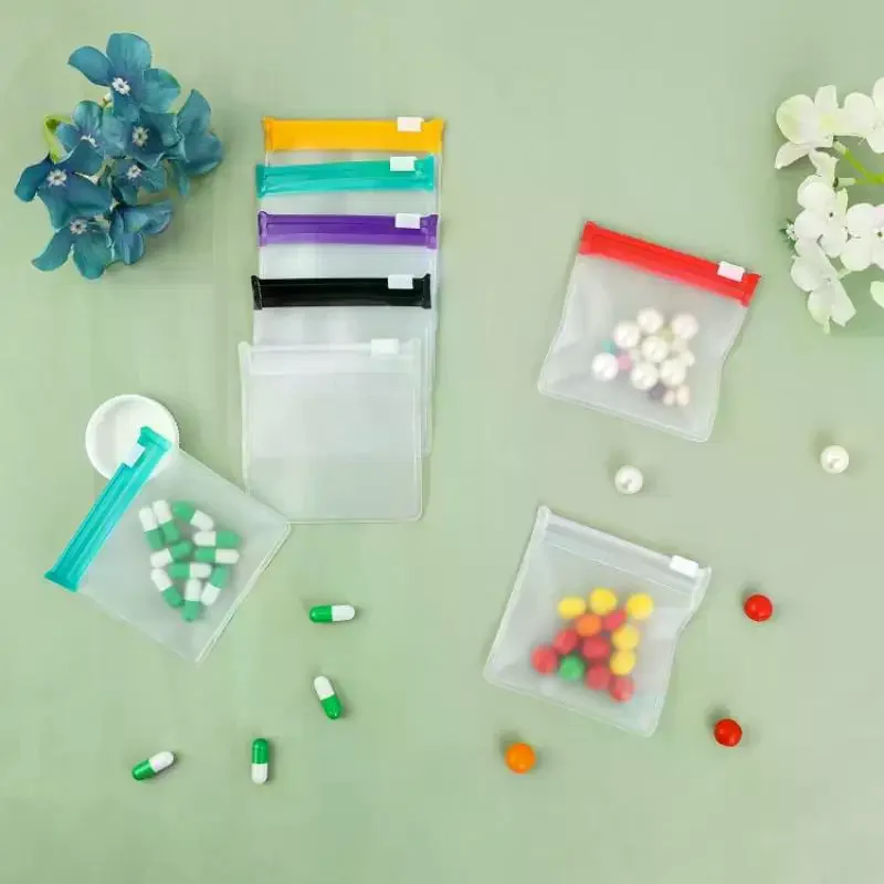 7/21Pcs Pill Pouch Bags Reusable Zippered Pill Pouch Medicine Organizer Self Sealing Translucent Medicine Bags Travel Bags