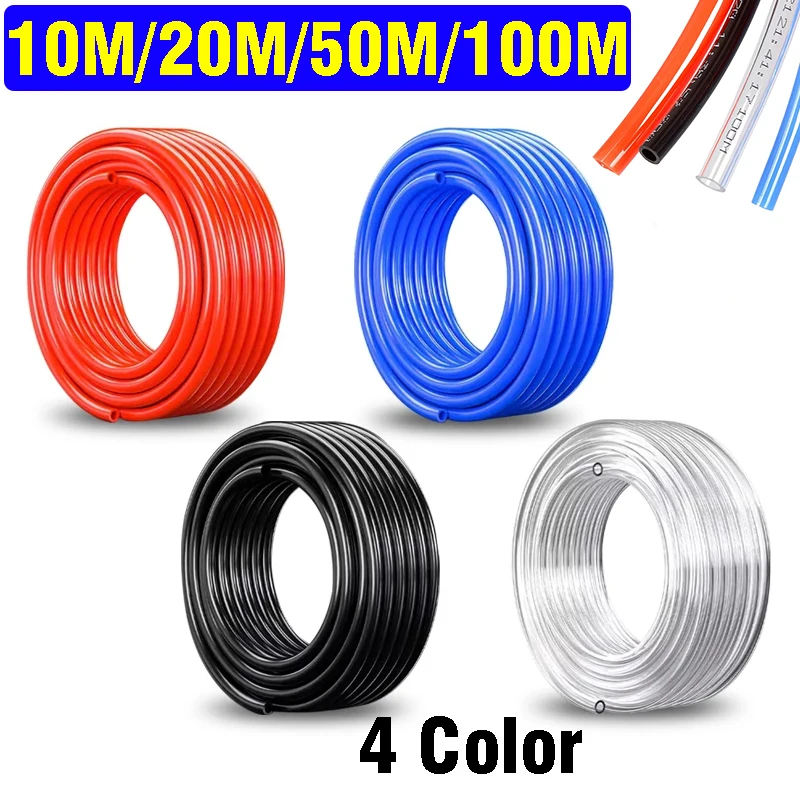 

10M/20M/50M/100M Pneumatic Air Hose Plastic Tube 4mm 6mm 8mm 10mm 12mm Pipe Line Air Hose Polyurethane Tubing for Compressor