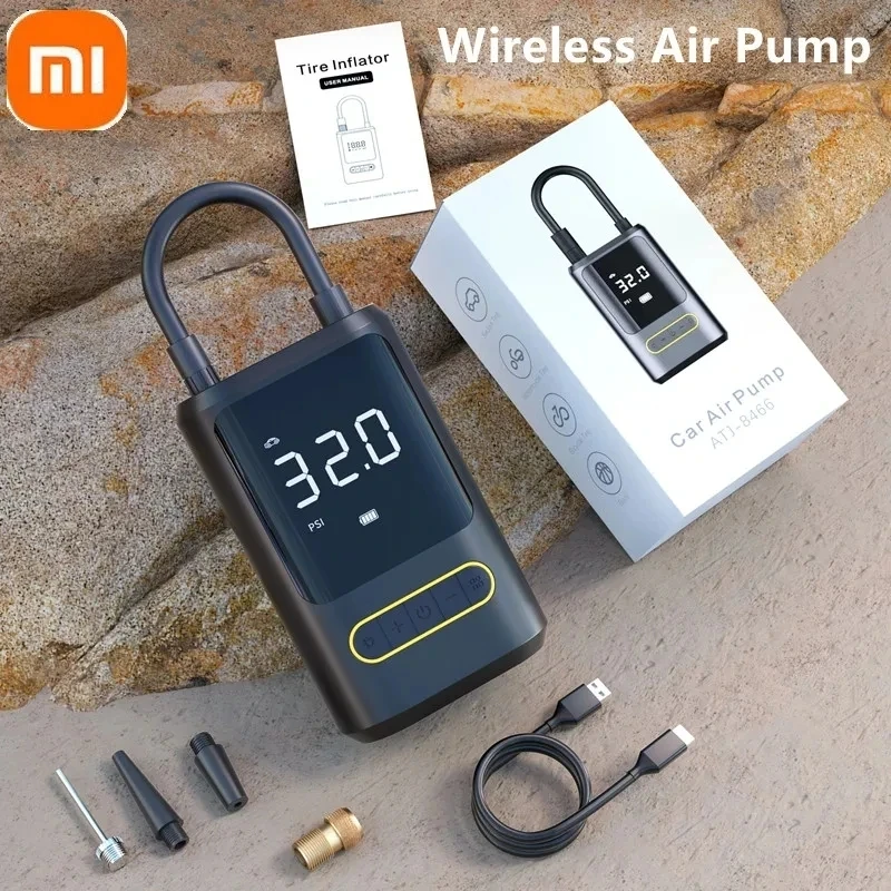 XIAOMI 150PSI 4000mAh Portable Mini Inflator Cordless Bicycle Basketball Car Tire Air Compressor