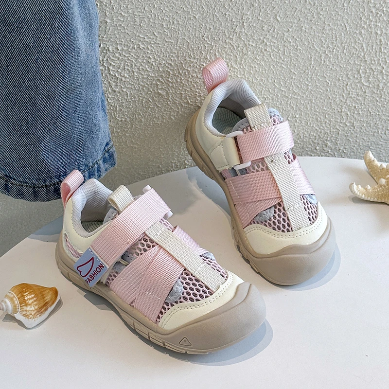 2025 Summer Children Shoes Unisex Toddler Boy Girl Sandals Outdoor Casual Walkers Breathable Mesh Little Big Kids Sports Sandals