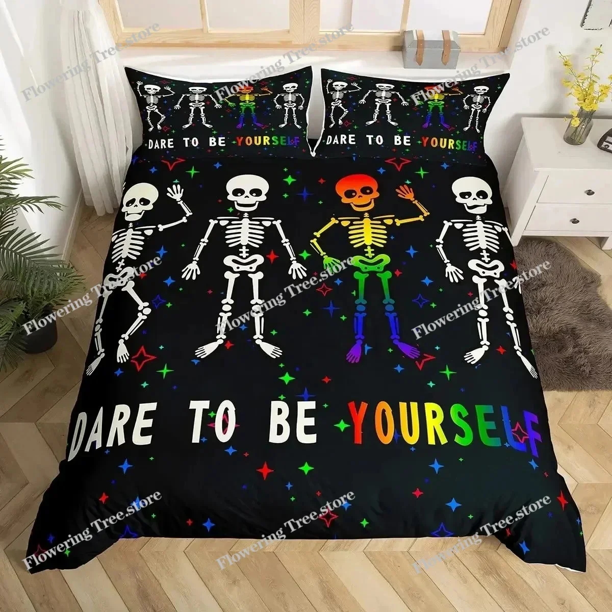 

LGBT Love Is Love Duvet Cover Rainbow Bedding Set Pride for Love Theme Romantic Comforter Cover Men Women Bedroom Quilt Cover029
