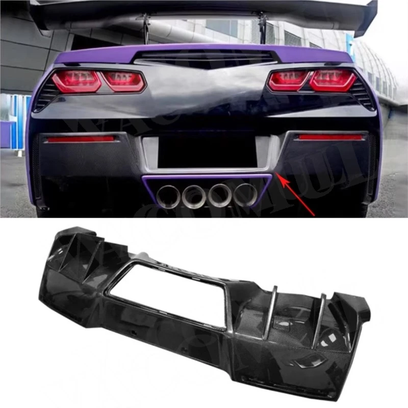 

VACOMUL For Chevrolet Corvette C7 2012-2017 Carbon Fiber Diffuser Rear Bumper Diffuser Spoiler Rear Lip Car Accessories Body Kit