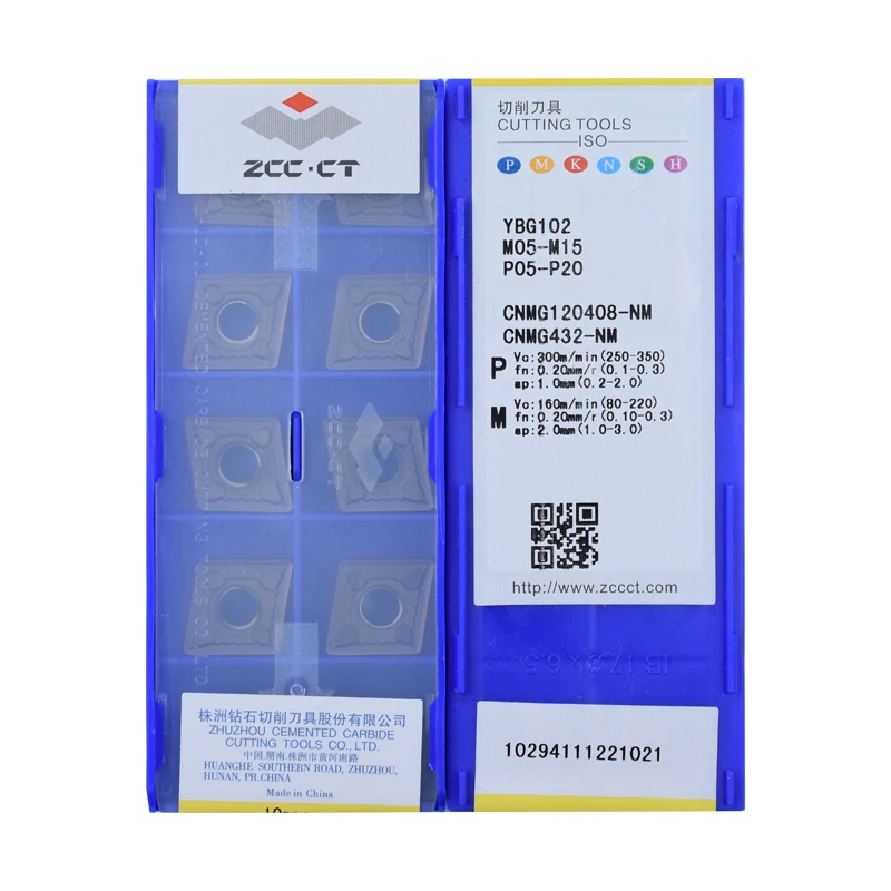 Original ZCCCT CNMG120408-NM YBG105 Carbide Insert for CNC Turning Tools - High Precision and Durability