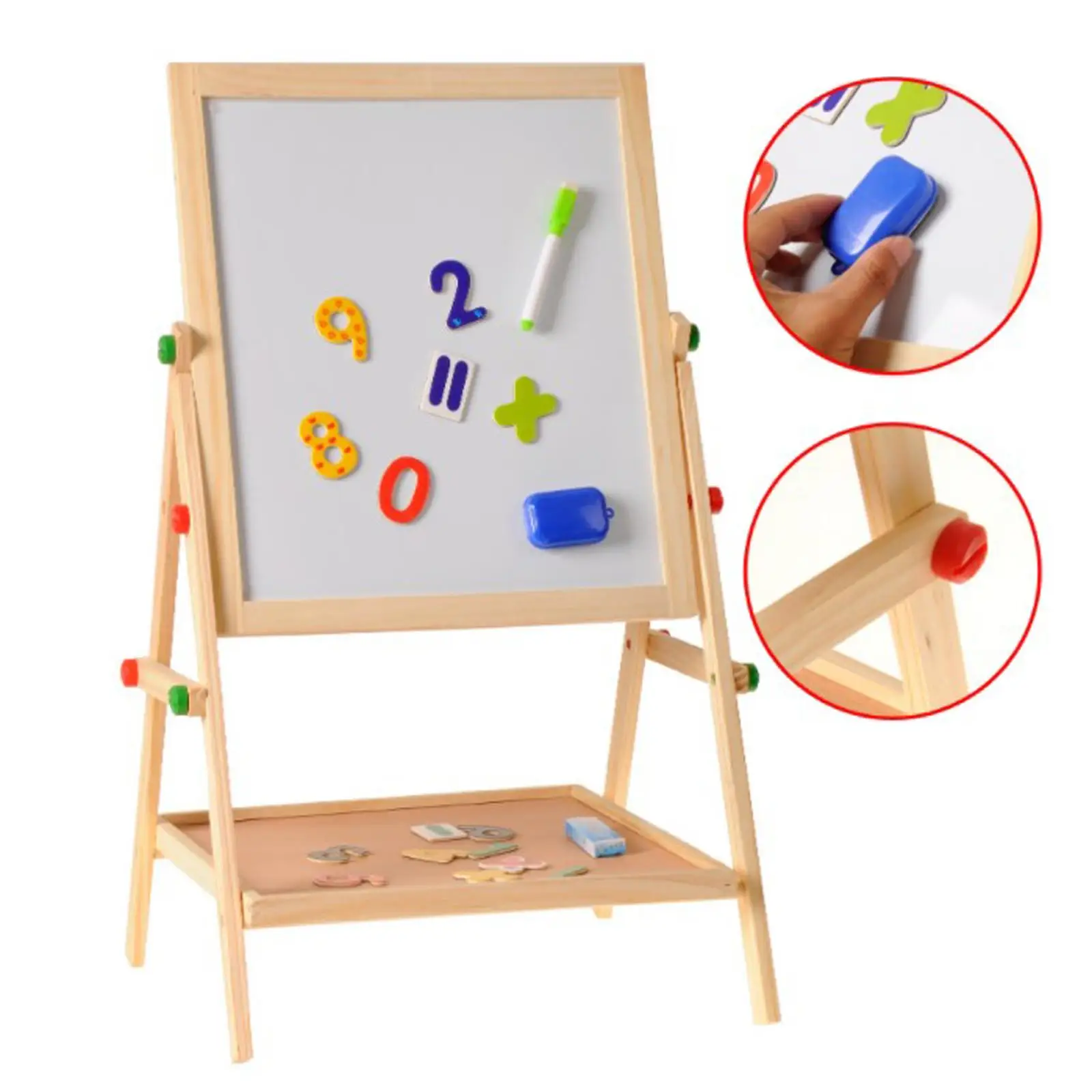 

Kids Easel Drawing Easel Board Whiteboard for Home Activities Teaching