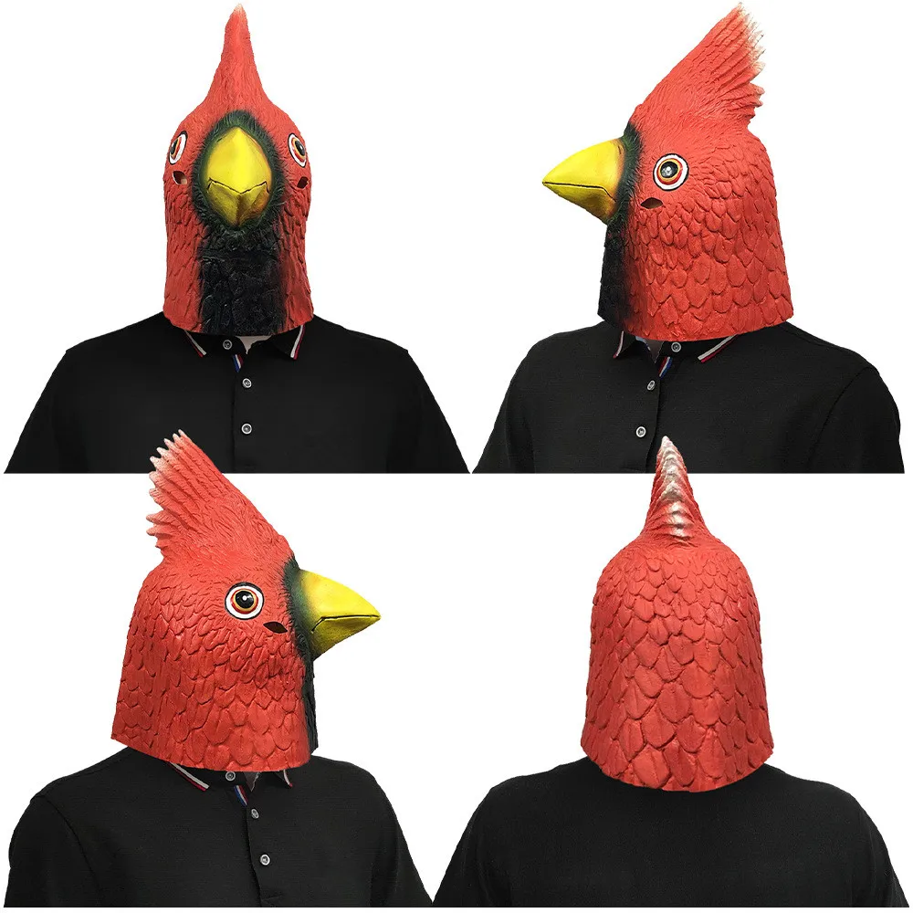 Realistische Latex-Vogelmaske Tierkopf-Gummimaske für Halloween Cosplay Kostümparty Requisiten Erwachsenen-Verkleidung – Detail 3