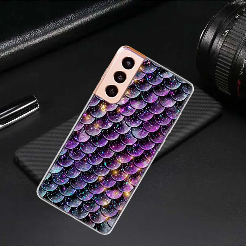 Fish Scale Pattern Mermaid Phone Case For Samsung A15 A25 A35 A55 A05S A03 A03S A04 A04S A13 A14 A23 A24 A33 A34 A53 A54 A73 A